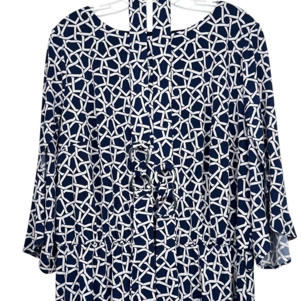 Chaus Navy Print Dress Size 2X - Picture 8 of 16